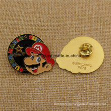 Custom Super Mario Enamel Abzeichen mit Butterfly Cluch